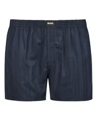 HUGO BOSS 2er Pack bequeme Boxershorts mit Logo-Aufnäher Blau