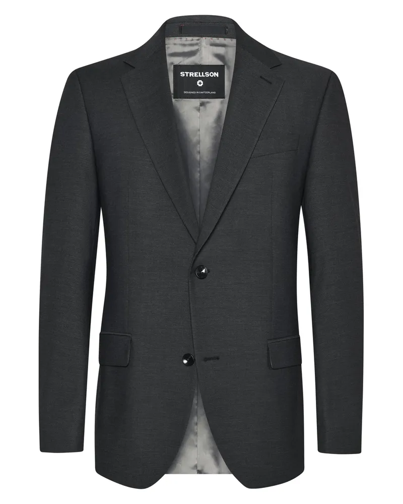 Strellson Unifarbens Sakko mit Stretch-Anteil, Comfort Fit in Anthrazit