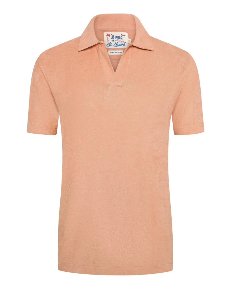 MC2 Saint Barth Glattes Poloshirt aus einem Lyocell-Baumwolle-Mix in Messing