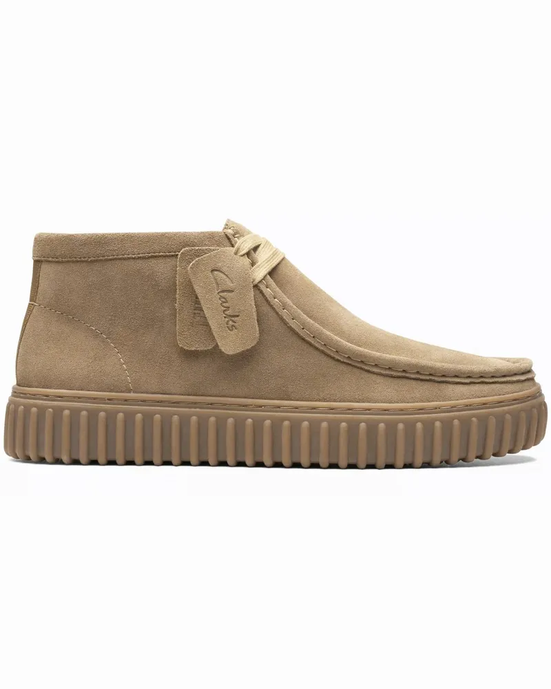 Clarks Signature Torhill Hi Boots aus Sand-Wildleder in Hellbraun