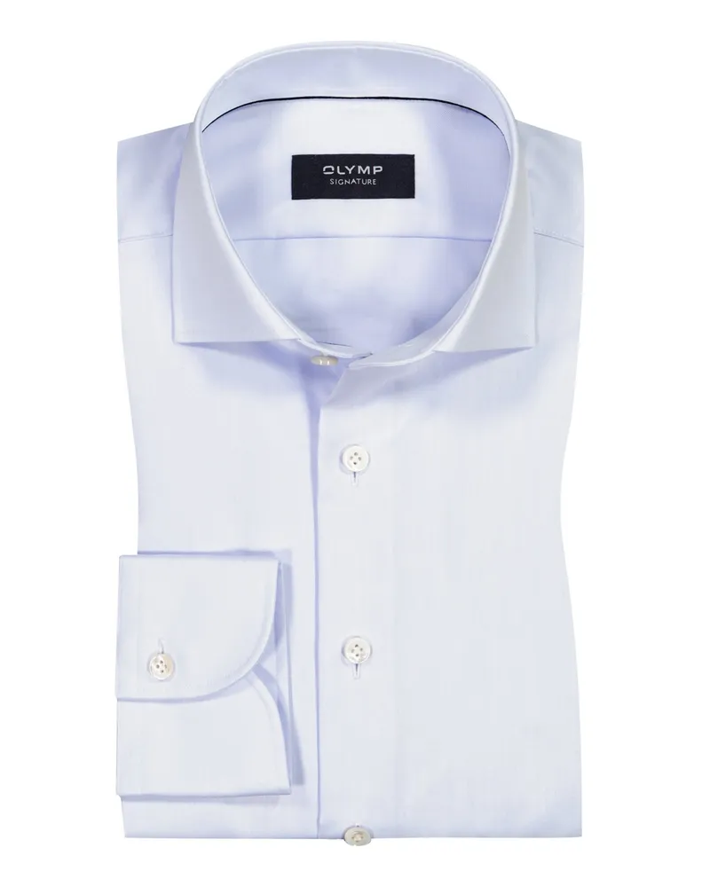 Olymp Signature, Tailored Fit, Businesshemd, Button-Down Hellblau