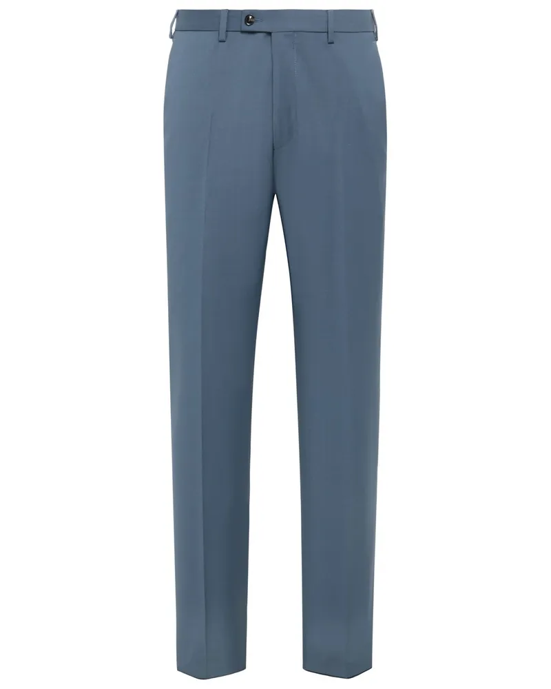 Digel Elastische Anzughose aus feiner Schurwolle in Hellblau