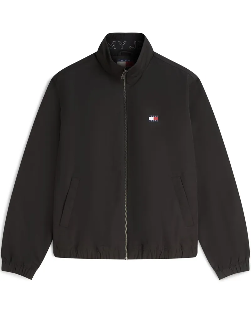 Tommy Hilfiger Blouson aus recyceltem Material mit Logo-Aufnäher in Schwarz