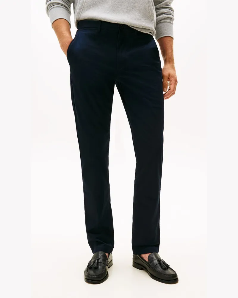 Tommy Hilfiger Twill-Chino Denton mit Stretchanteil, Straight Fit in Marine