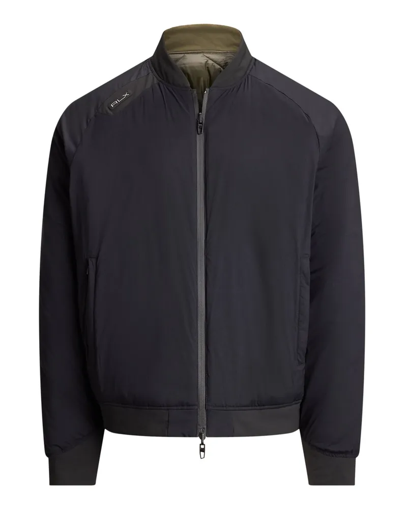 Ralph Lauren Wende-Bomberjacke aus der RLX-Serie mit glatter und gesteppter Seite in Schwarz