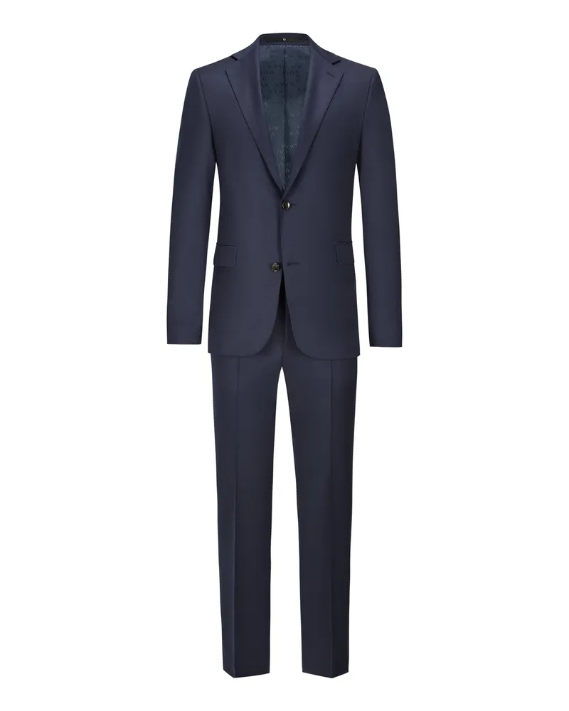 Dressler Zweiteiliger Anzug aus feiner Schurwolle, Relaxed Fit in Marine