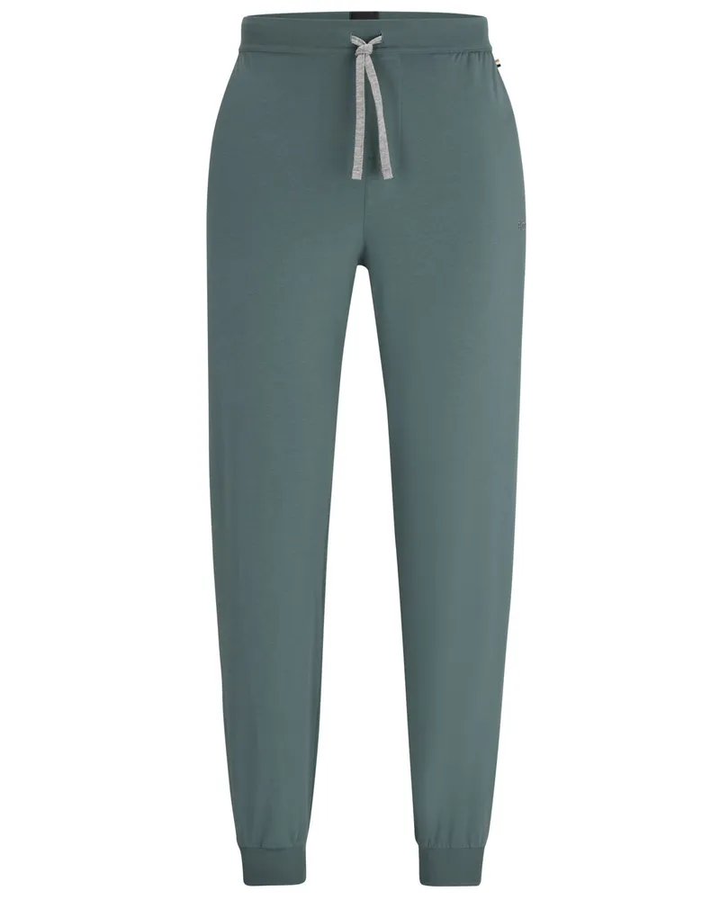 HUGO BOSS Homewear-Sweatpants mit gesticktem Logo in Grün