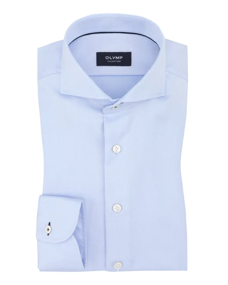 Olymp Signature, Hemd aus Baumwolle, Tailored Fit in Hellblau