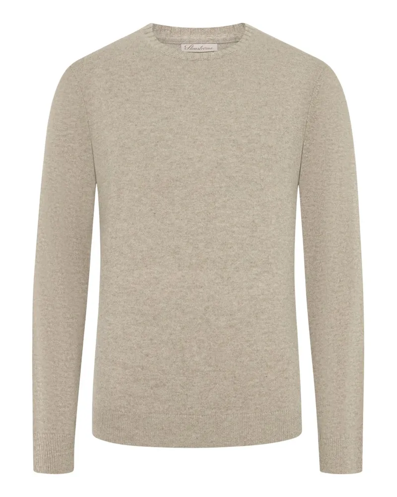 Stenströms Weicher Kaschmirpullover mit Rundhalsausschnitt in Beige