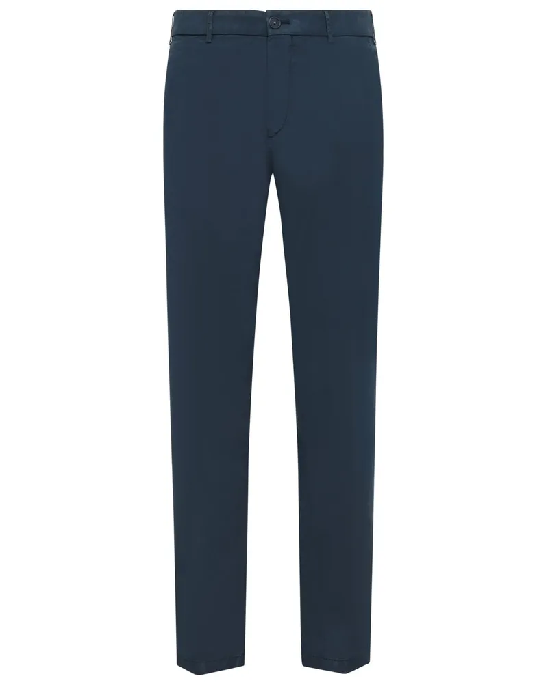 Hiltl Summer Popeline-Chino Taura mit Lyocell, Slim in Marine