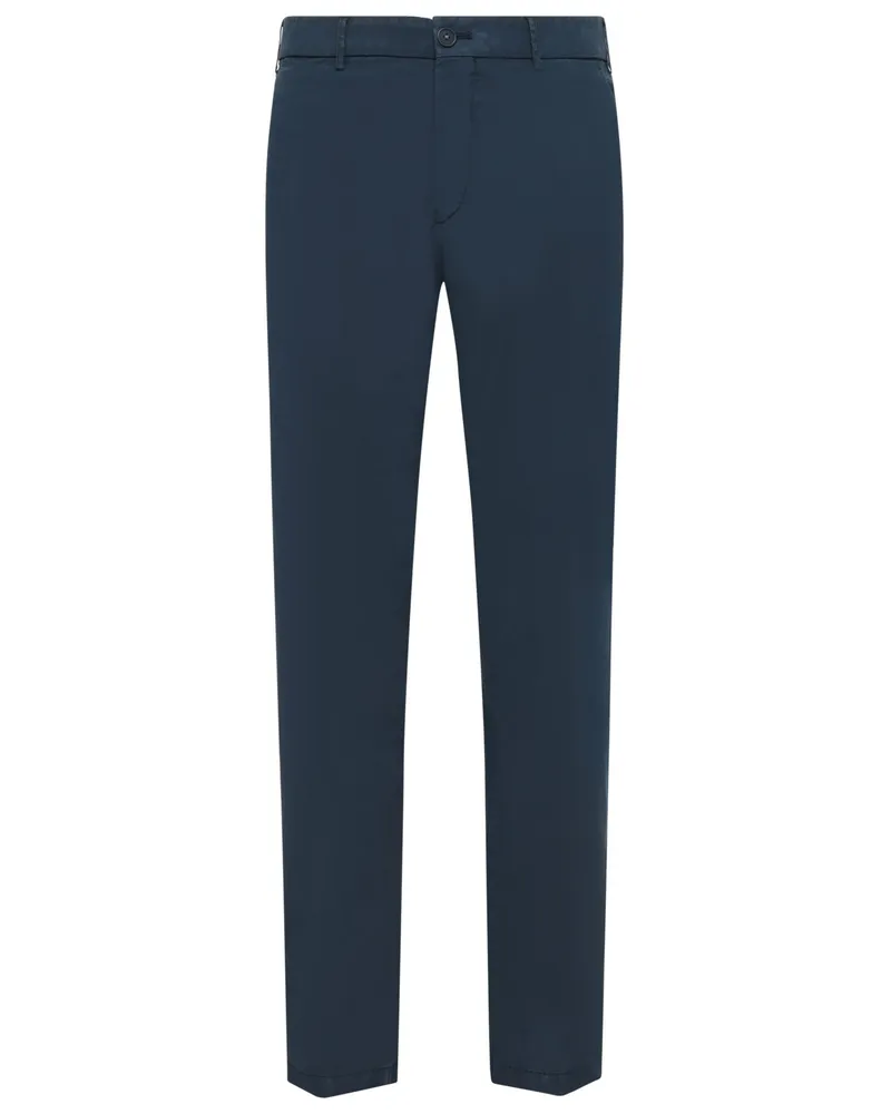 Hiltl Summer Popeline-Chino Taura mit Lyocell, Slim in Marine