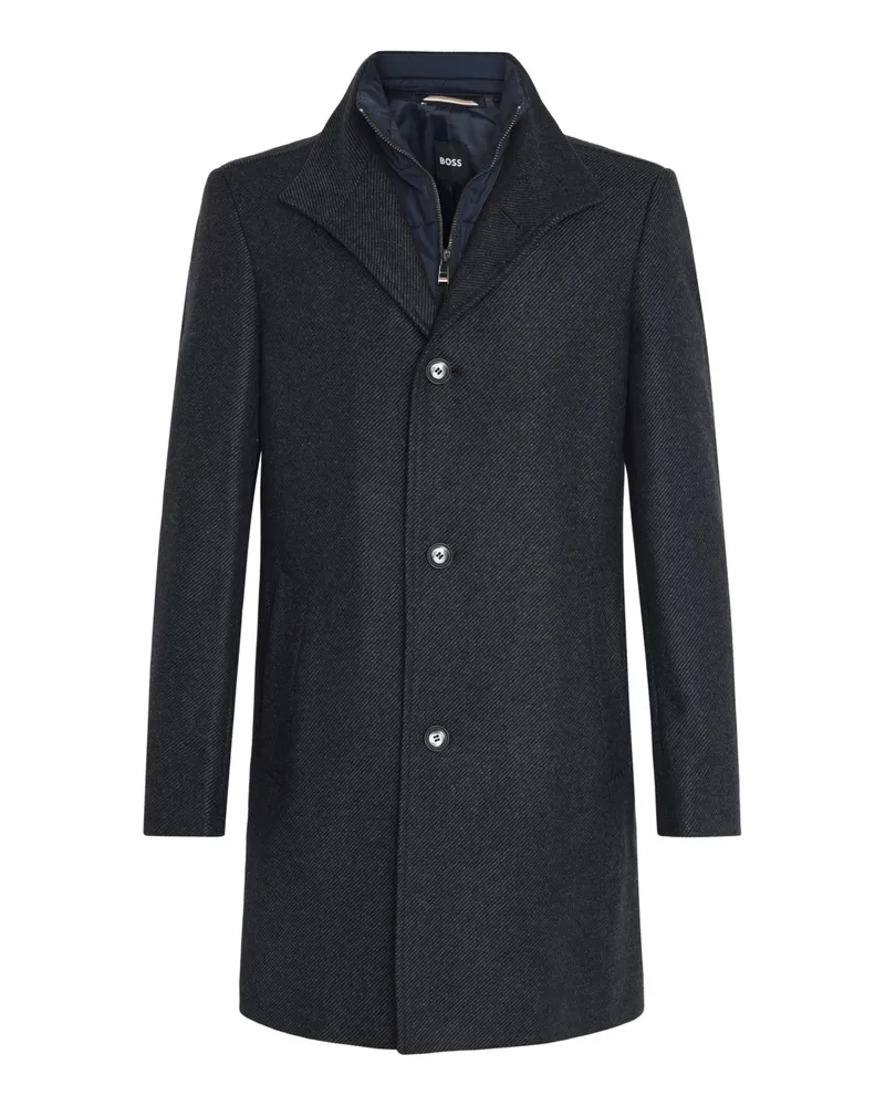 HUGO BOSS Kurzmantel mit Wollmischung in Marine