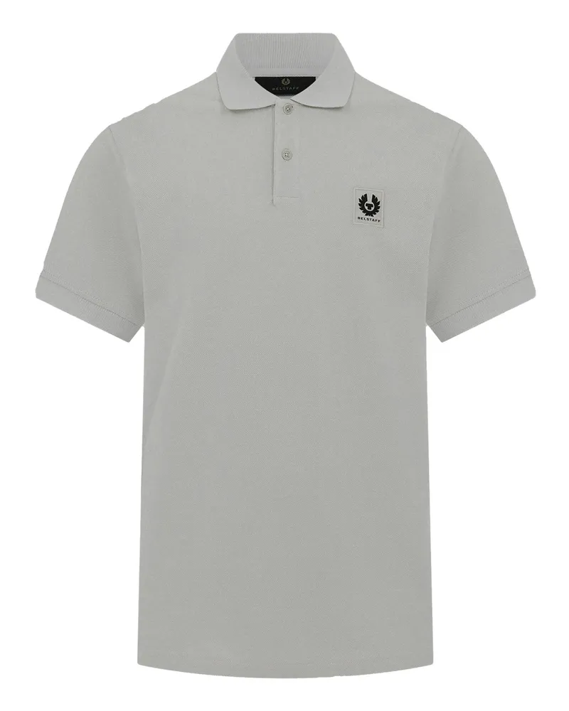Belstaff Unifarbenes Piqué-Poloshirt mit Logo-Aufnäher in Sand