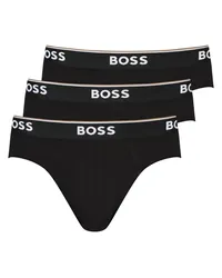 HUGO BOSS 3er Pack Slips mit Stretchanteil und Label-Bund Schwarz