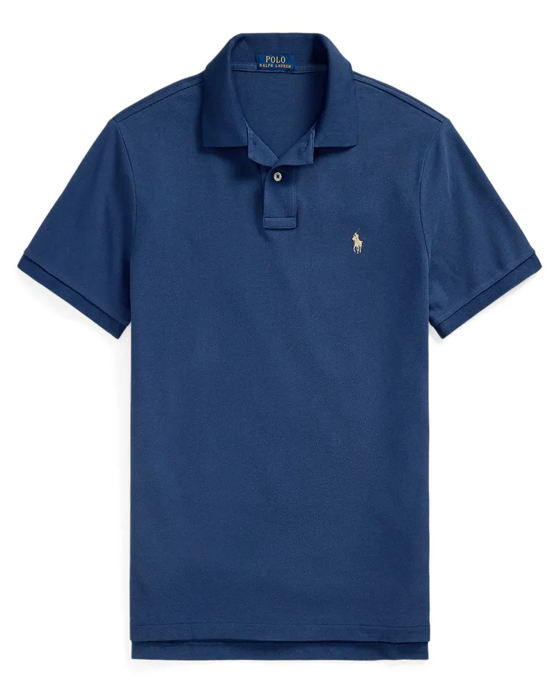 Ralph Lauren Piqué-Poloshirt, Custom Slim Fit in Marine