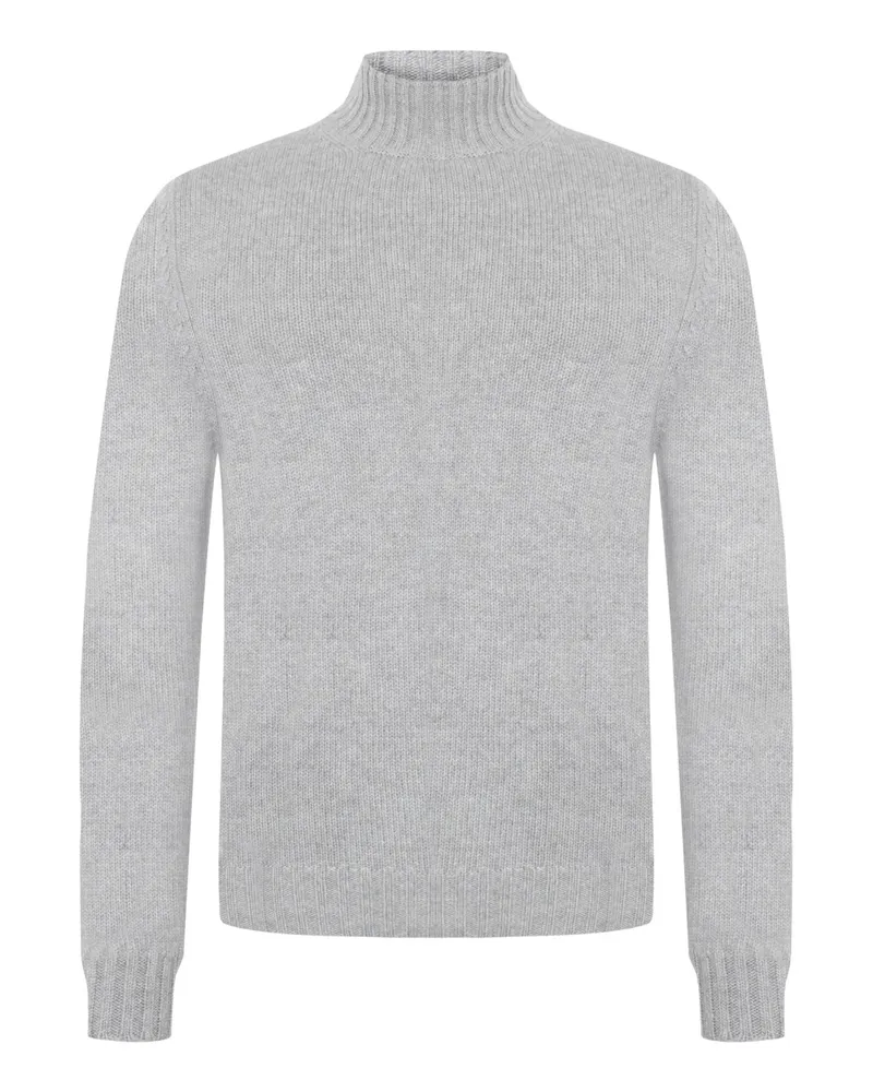 Fedeli Softer Rollkragenpullover mit Schurwolle-Kaschmir-Mix in Hellgrau