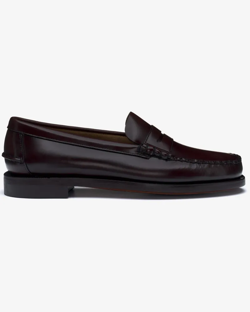 Sebago Penny Loafer aus glattem Nappaleder in Schwarz