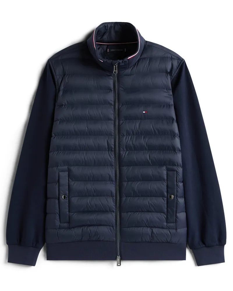 Tommy Hilfiger Hybride Sweatjacke mit Steppfront in Marine