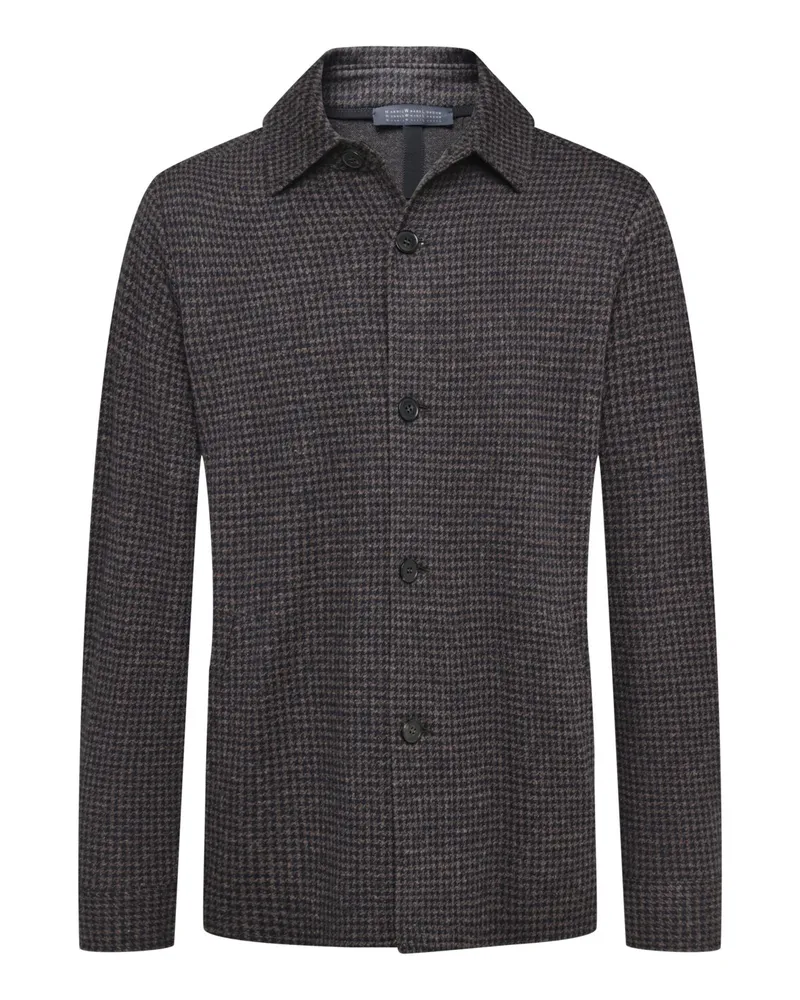 Harris Wharf London Overshirt aus einem Wollmix mit Hemdkragen, Regular in Dunkelbraun