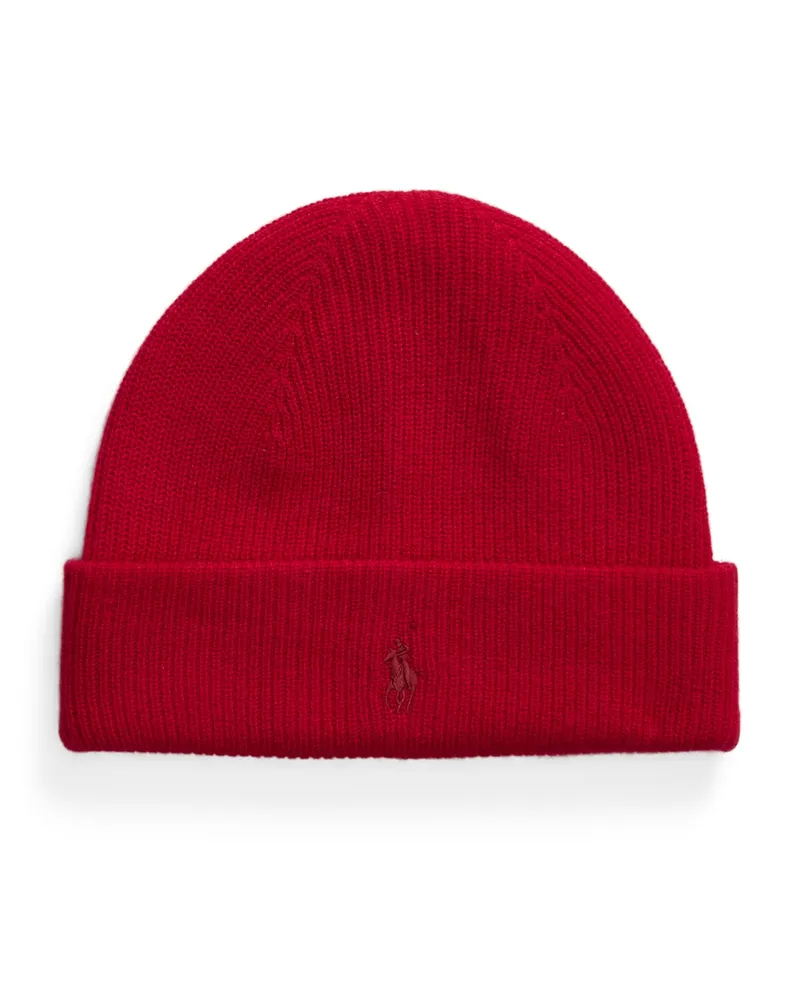 Ralph Lauren Mütze aus maschinenwaschbarem Kaschmir in Rot