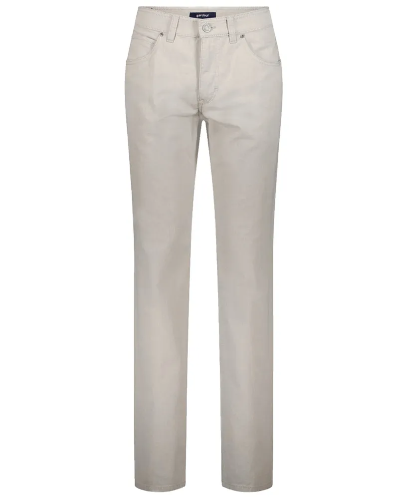 Atelier GARDEUR Leichte Stretch-Chino Bill-3 mit dezenter Struktur, Modern Fit in Hellgrau