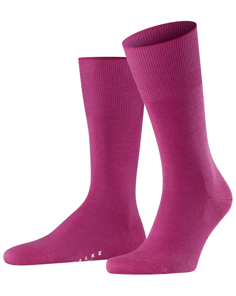 Falke Glatte Socken Airport mit klimaregulierender Merinowolle in Pink
