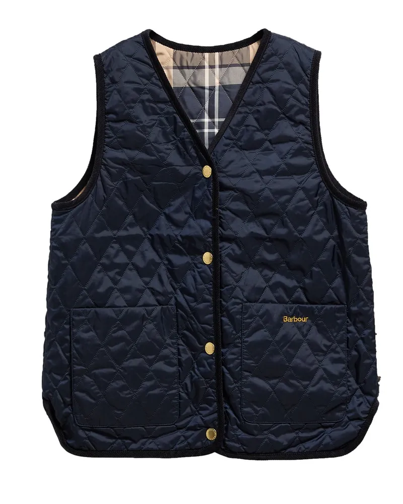 Barbour Damen Wendeweste mit Steppmuster in Marine