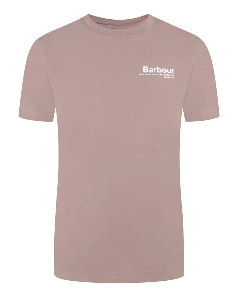 Barbour Softes T-Shirt aus Baumwolle mit Rückenprint, Relaxed Fit in Rostrot
