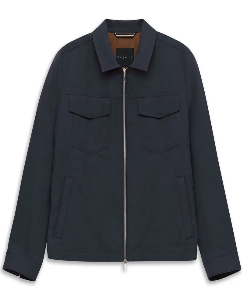 Bugatti Leichte Hemdjacke aus Lyocell und Baumwolle, Regular Fit in Marine