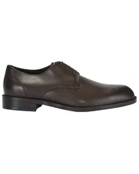 HUGO BOSS Derby-Schuhe mit gelochter Schuhkappe Dunkelbraun