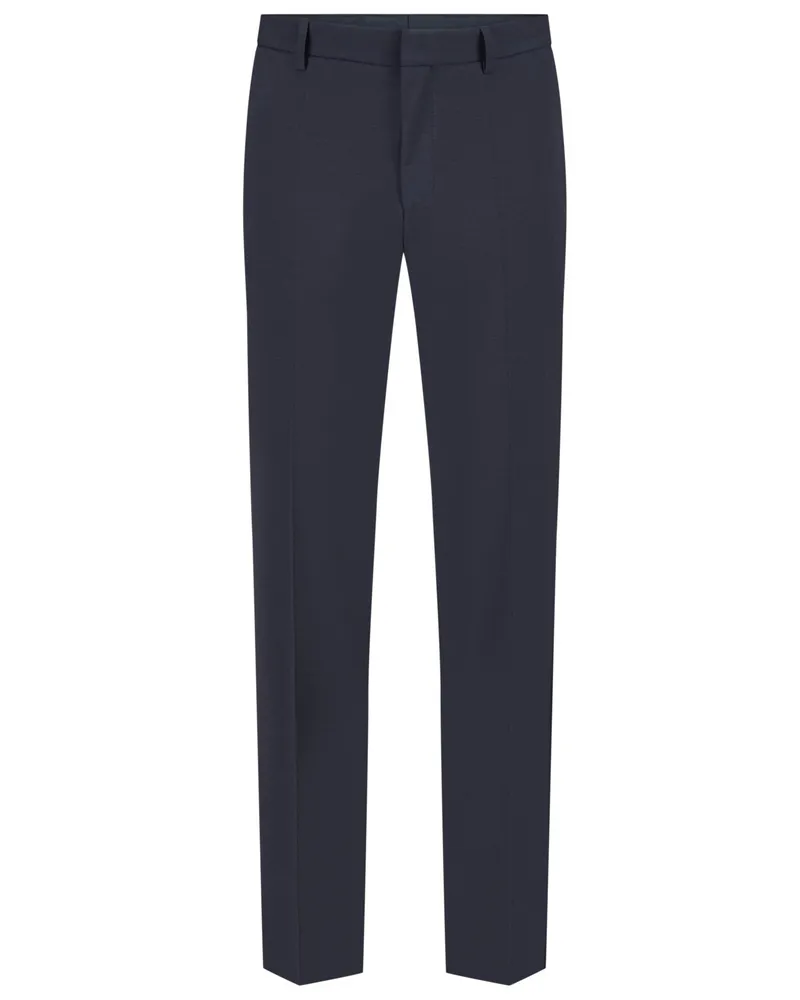HUGO BOSS Baukasten-Hose Marzotto aus Schurwolle, Slim Fit in Marine