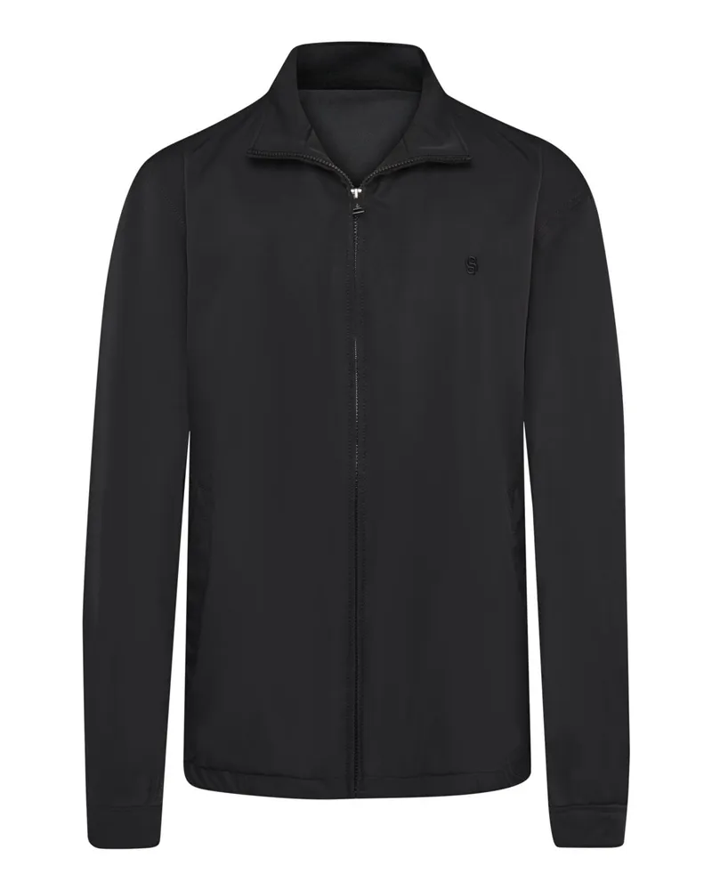 HUGO BOSS Wasserabweisender Blouson Carvo aus Mikrofaser mit Zip in Schwarz
