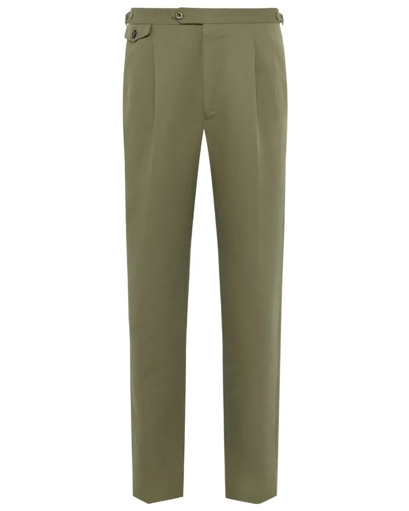 PT TORINO 5 Pocket Hose aus einem Baumwolle-Leinen-Mix in Hellgrün