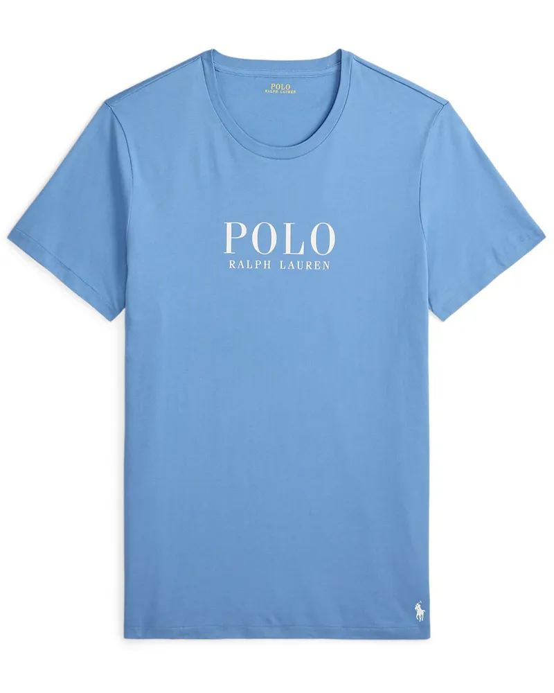 Ralph Lauren T-Shirt mit Label-Print in Hellblau