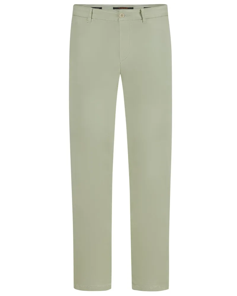 Alberto Ultraleichte Chino Lou mit Stretch, Regular Fit in Hellgrün