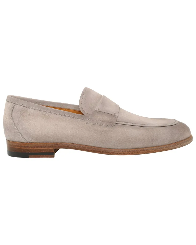 Magnanni Handgefertigte Loafer aus weichem Wildleder in Grau