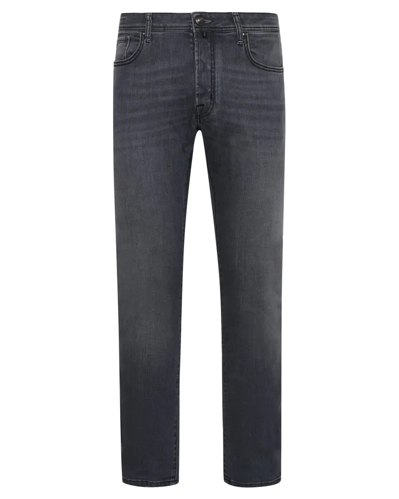 Jacob Cohën Stone Washed Jeans Bard, Regular Slim Fit in Grau