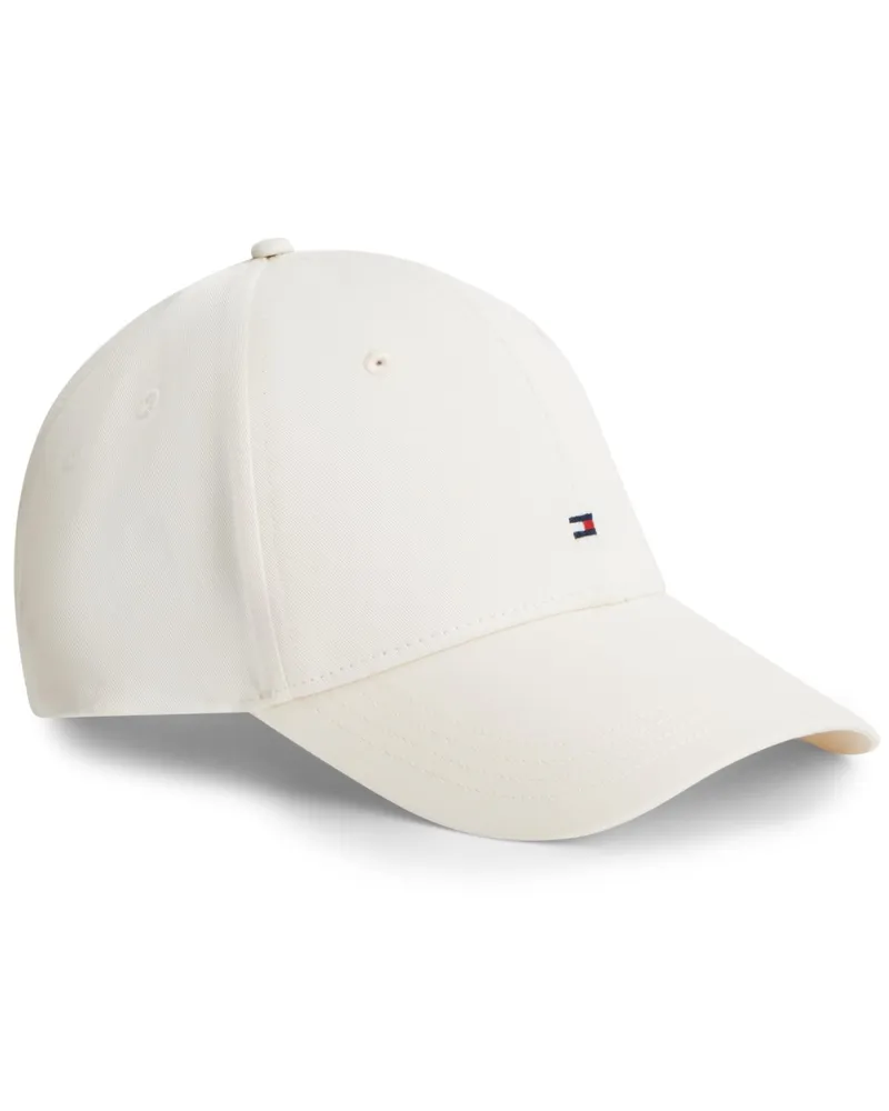 Tommy Hilfiger Cap aus Baumwolle mit Logo-Stickerei in Offwhite