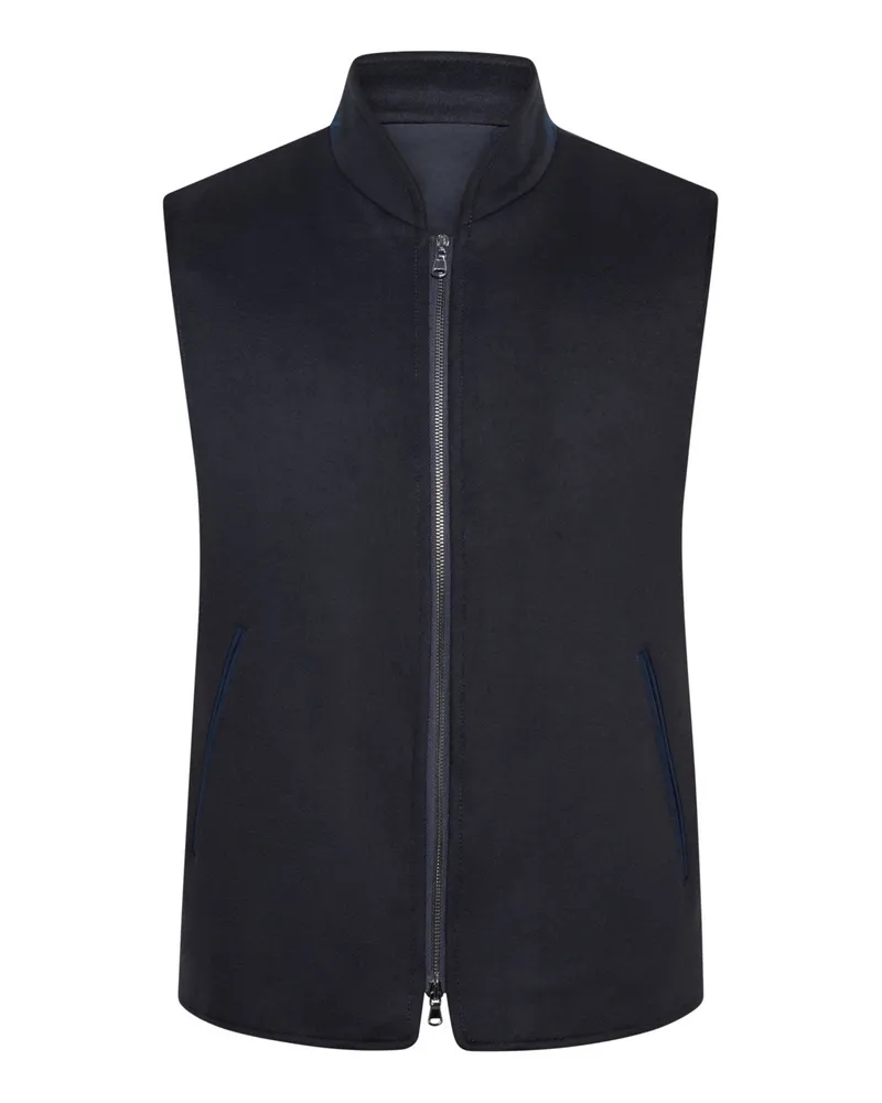 Sartoria Latorre Weste aus einem Woll-Kaschmir-Mix in Marine
