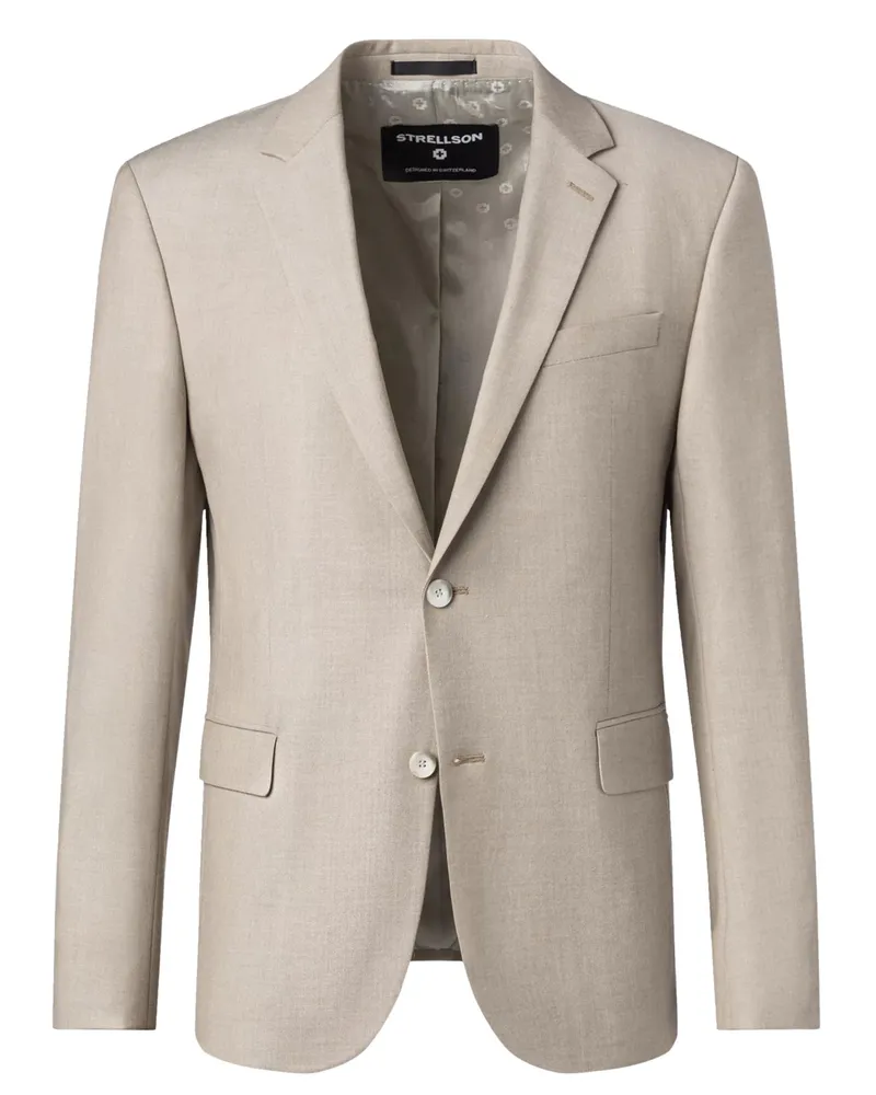 Strellson Einreihiges Sakko mit in Jersey-Qualität, Slim Fit in Beige