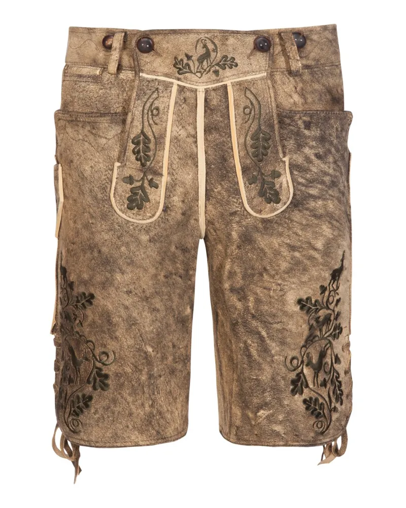 Meindl H. Max Lederhose aus Hirschleder in Hellbraun