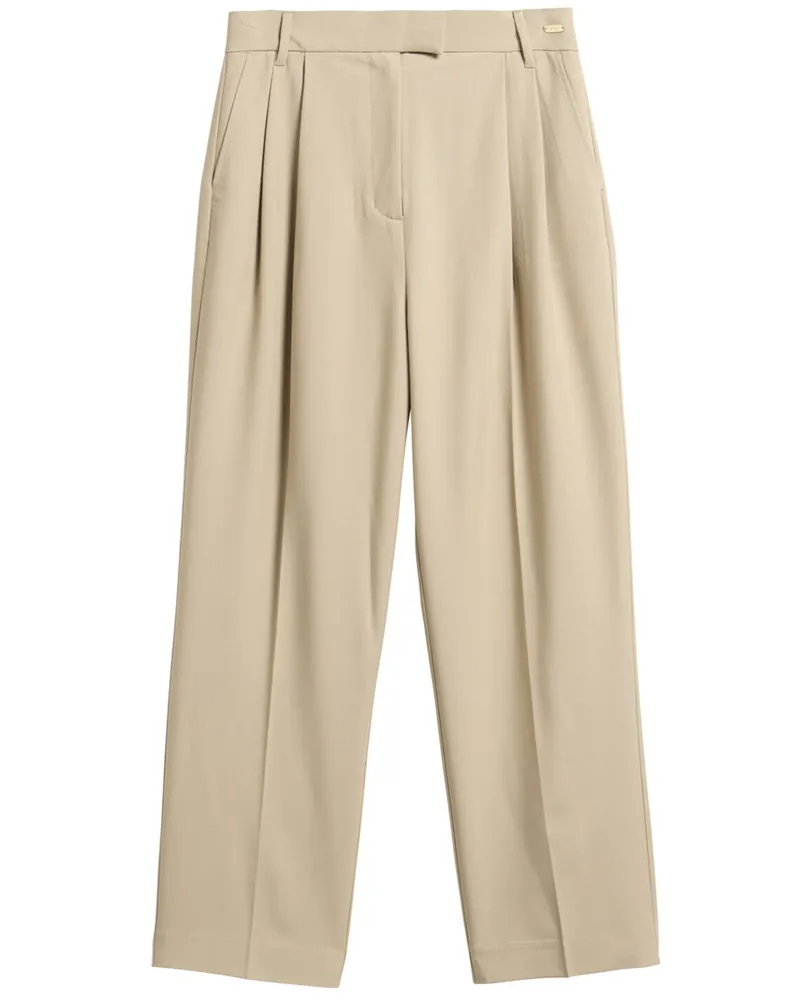 Barbour Damen-Chino mit doppelter Bundfalte und Stretch in Beige