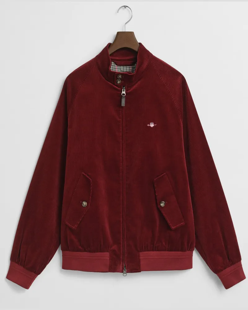 Gant Harrington Cord-Jacke mit Stretchanteil, Regular Fit in Bordeaux