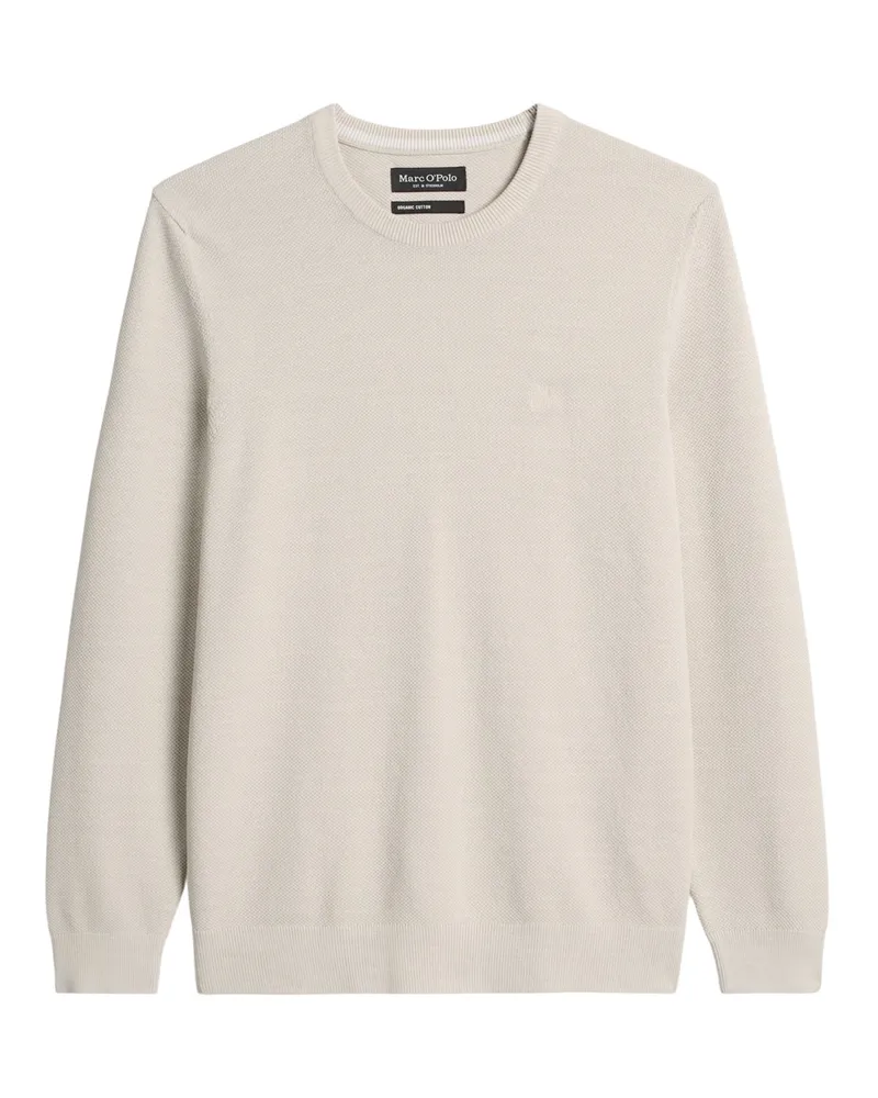 Marc O'Polo Leichter Pullover aus Bio-Baumwolle mit Reiskorn-Struktur in Beige