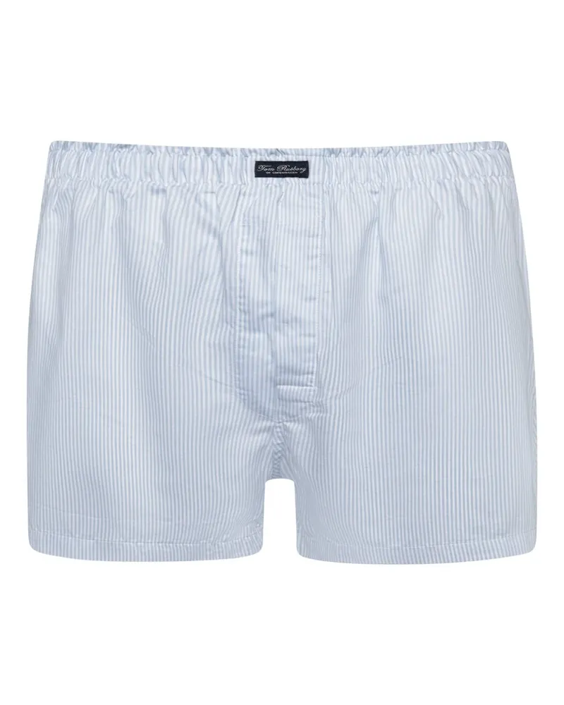 Tom Rusborg Boxershorts mit Streifenmuster in Blau