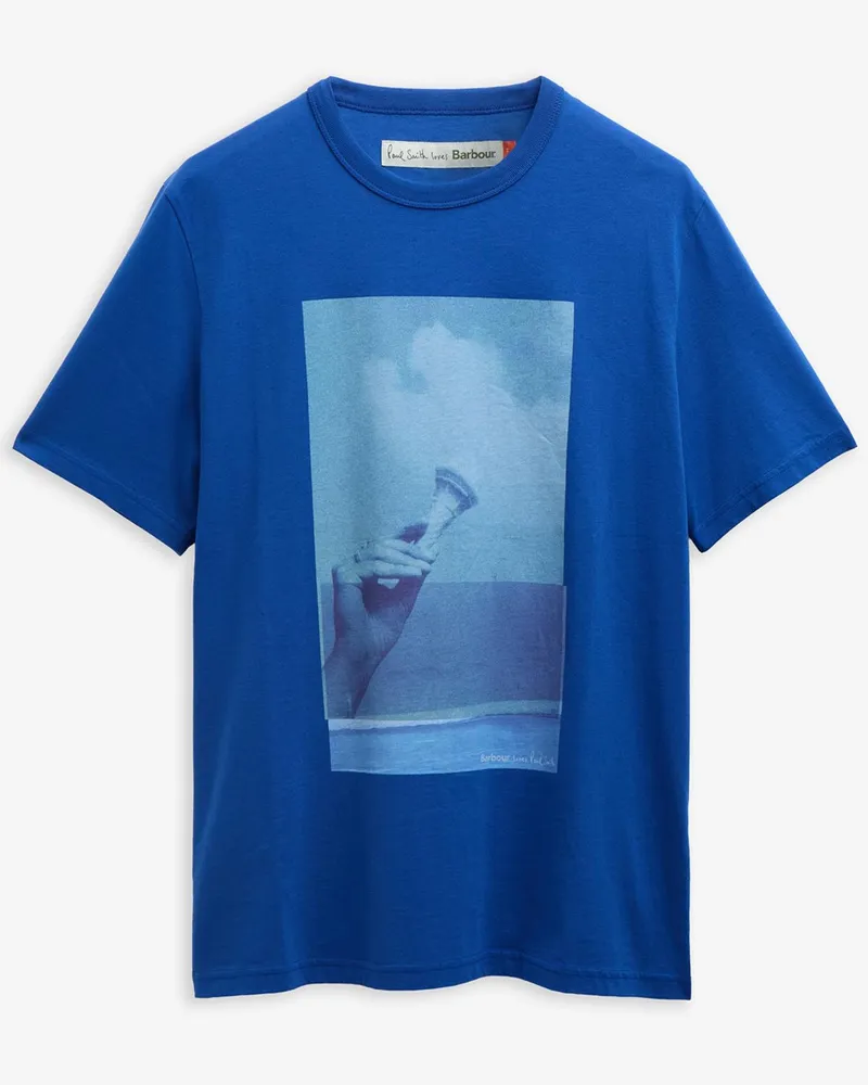 Barbour Paul Smith loves Barbour T-Shirt mit Motiv-Print in Königsblau