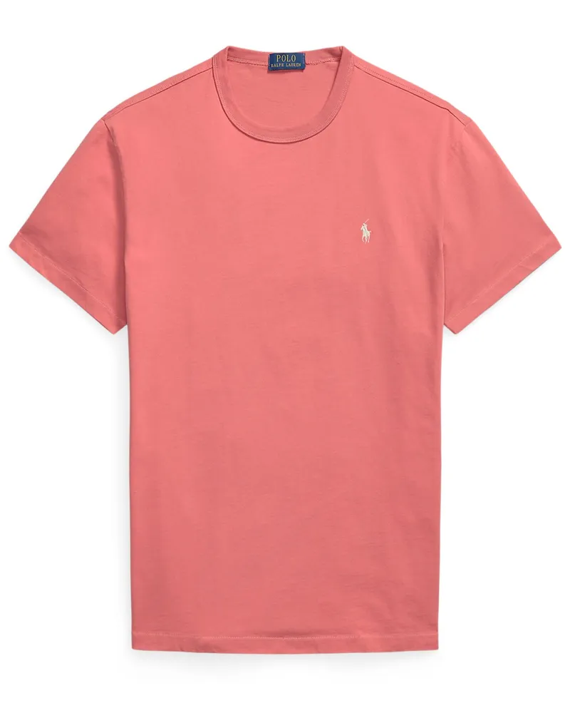Ralph Lauren T-Shirt aus Baumwolle mit Logo-Aufnäher, Classic Fit in Rot