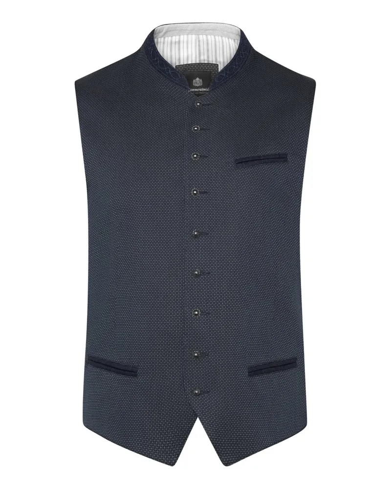 Hammerschmid Trachtenweste mit Jaquard-Muster, Slim Fit in Marine