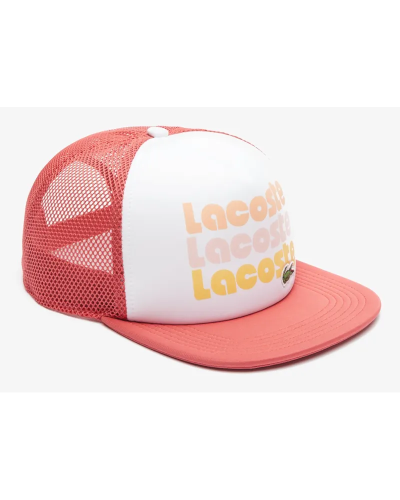 Lacoste Retro-Cap mit Mesh und Label-Print Rot