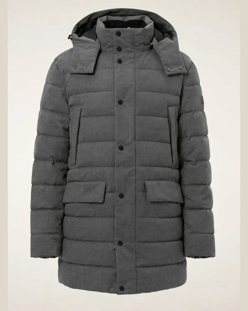 Save The Duck Steppparka Byrne in Woll-Optik mit Kapuze und Plumtech®-Ausstattung in Mittelgrau